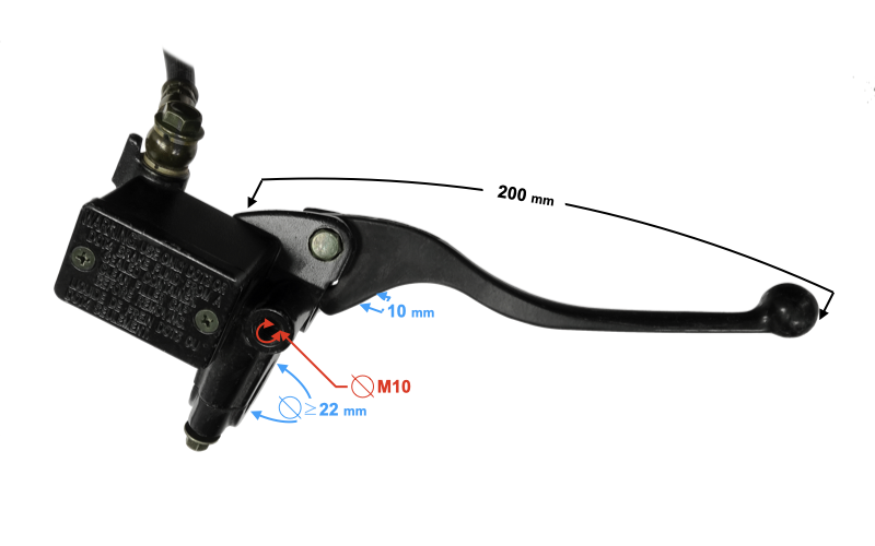 (HURT) Pompa hamulca przedniego z dźwignią do motoroweru Fighter 2