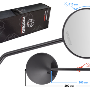 Lusterka R+R (średnica gwintu 10mm) do motoroweru Ranger Classic - czarne z homologacją