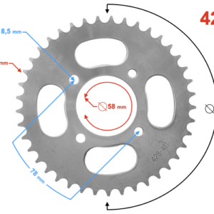Zębatka MOTOROWER 41 zębów 428 Sprint