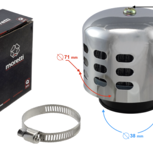 Filtr powietrza stożkowy srebrny, średnica 38 mm