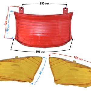 Klosz lampy tylne z kierunkowskazami do skutera 21 2 (pomarańczowe)