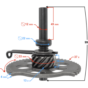 Bendix rozrusznika nożnego do skutera 4T 125cc