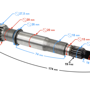 Wałek sprzęgła SKUTER QUANTUM 125