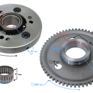 Bendix rozrusznika elektrycznego do skutera 4T 125cc śr.22mm