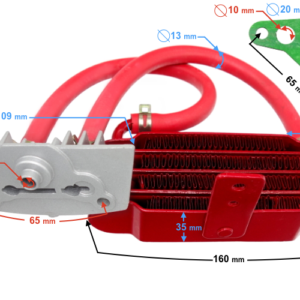 Chłodnica oleju do motoroweru czerwona