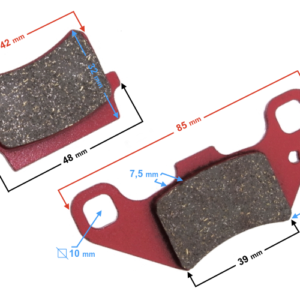 (HURT) Klocki hamulcowe przednie do ATV 150cc