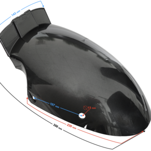 Obudowa - błotnik przedni część tylna grafit Falcon 50 Falcon 125 2