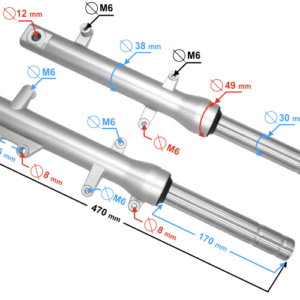 Amortyzatory przód Falcon 50 Falcon 125 2 E5