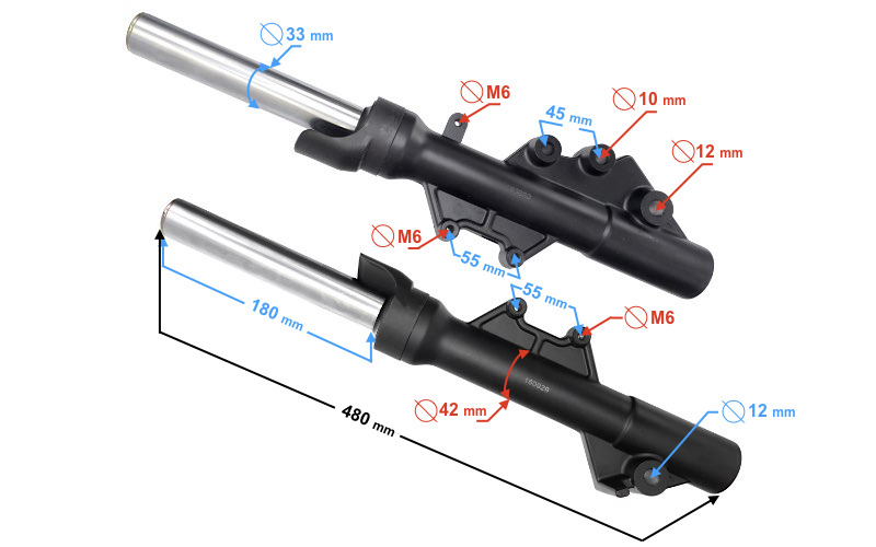 Amortyzatory przód B-Max 125