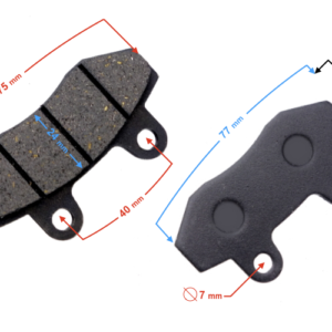 (HURT) Klocki hamulcowe tylne (komplet) do skutera B-Max