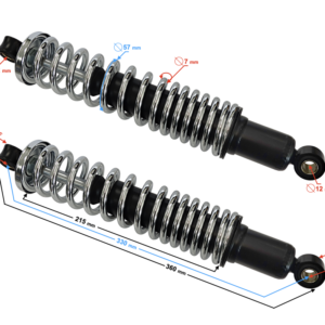 Amortyzatory tył WSK 125 dł.325mm