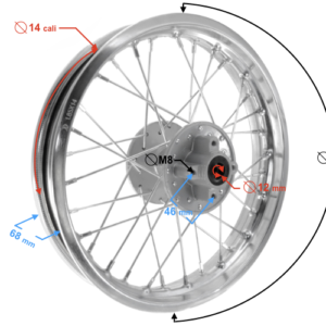 Felga tylna 14-1,85 do Crossa 110 szprychowa
