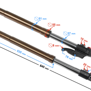 Amortyzatory przód Hyper 125