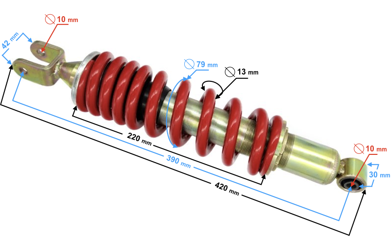 Amortyzator tył Hyper 125