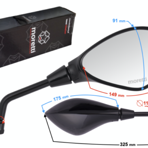 Lusterka L+R (średnica gwintu 8mm) do skutera z homologacją