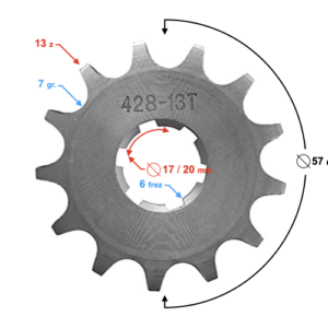 Zębatka zdawcza Moretti 13/428 do WSK125