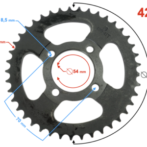 Zębatka tylna 41/428 do Ranger Classic Czarna