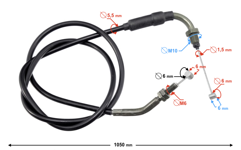 (HURT) Linka gazu na wtrysk Hyper 125