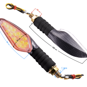 Kierunkowskazy uniwersalne MRT-090, ledowe (18 diod) kolor Karbon (E-mark)