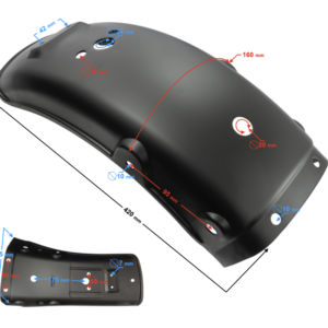 Obudowa błotnik tylny do motocykla Cafe Racer 50 czarny