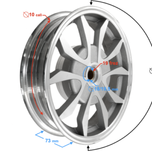 Felga tylna do skutera Tres
