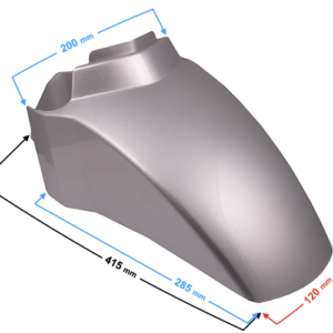 Obudowa błotnik przedni, do skutera Tres Srebrny