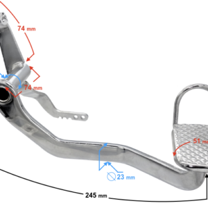 Dźwignia hamulca nożna srebrna Fighter, Sprint 2018