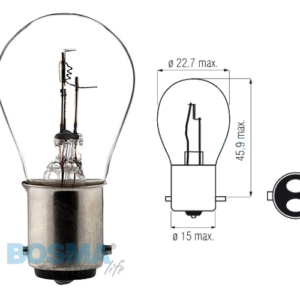 Żarówka BOSMA 12V 25/25W BAX15d (1198) OP 10 SZT