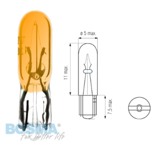 Żarówka BOSMA 12V 1,2W T05 ORANGE 4438  10 szt