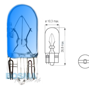 Żarówka BOSMA 12V 3W T10 BLUE (6425) OP 10 SZT