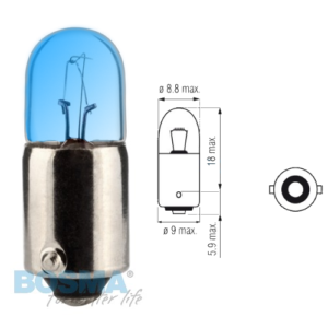 Żarówka BOSMA 12V 4W BA9s BLUE (4292) OP 10 SZT
