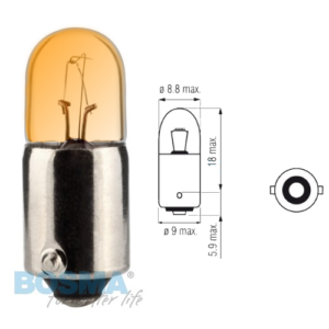 Żarówka BOSMA 12V 4W BA9s ORANGE