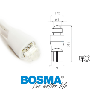 Żarówka BOSMA 12V 1xLED T10 WHITE 6000K DIAMOND BLISTER 2 SZT.