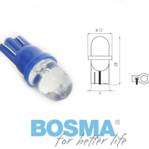 Żarówka BOSMA 12V 1*LED STANDARD T10 BLUE BLISTER