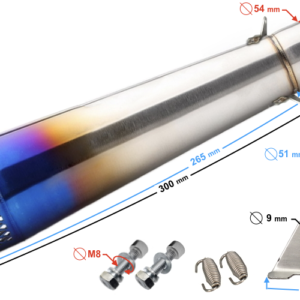 TŁUMIK TUNNINGOWY UNIWERSALNY STAL010 (kolor: niebieski)