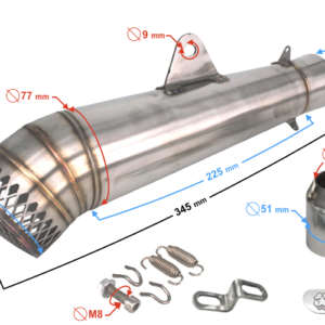 TŁUMIK TUNNINGOWY UNIWERSALNY STAL011 (kolor: tytanowy)