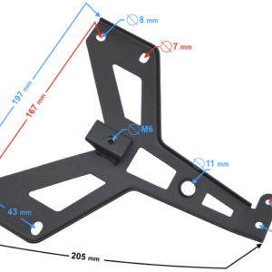 Wspornik rejestracji tylnej do motoroweru FR 2
