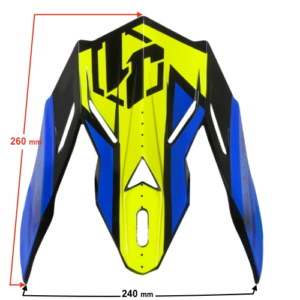Daszek kasku JUST1 J38 BLADE Black-Yellow-Red-Blue