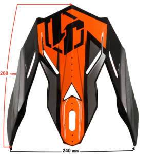 Daszek kasku JUST1 J38 BLADE Orange-Black