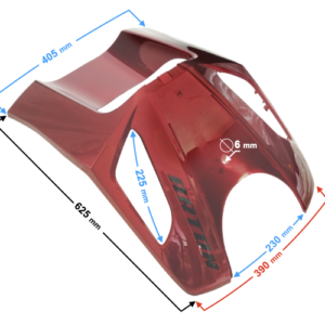 Obudowa przednia skuter Tres czerwona