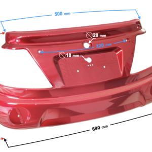 Obudowa tylna skuter Tres czerwona