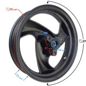Felga przód 2,5-10 hamulec tarczowy Scalpel 50