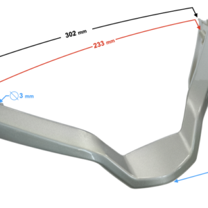 Obudowa dekor przedni srebrny Scalpel 50