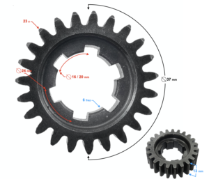 Zębatki pośrednie rozrusznika