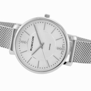 Zegarek Rubicon damski na bransolecie RNBE51 srebrny/srebrny z pudełkiem