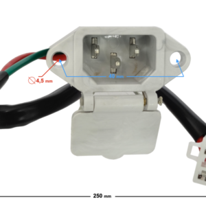 Gniazdo ładowania z klapką skuter elektryczny