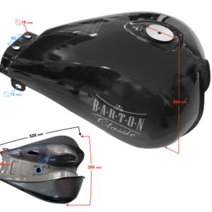 Zbiornik paliwa czarny połysk Classic 125 (Euro 5)