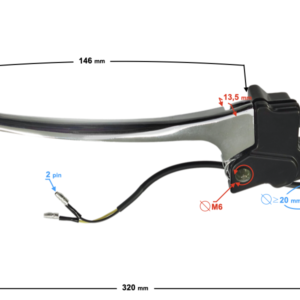 Dźwignia ręczna lewa hamulca tylnego do skutera