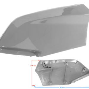 Obudowa boczna zbiornika paliwa prawa, grafit  Braver 300