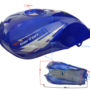 Zbiornik paliwa niebieski do motoroweru Fighter 2